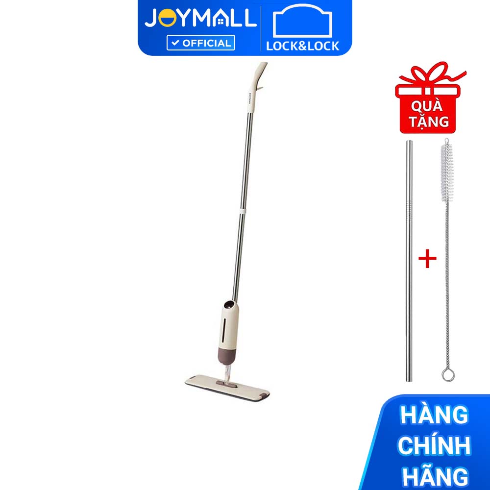 Cây Lau Nhà Dạng Xịt Nước Capsule Spray Mop Lock&amp;Lock ETM472  Hàng Chính Hãng Tặng Thêm 1 Bông Lau Và Combo Ống Hút + Cọ Rửa