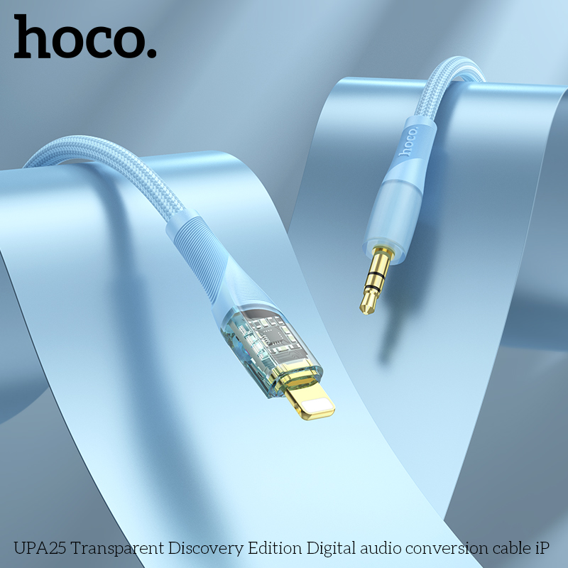 Dây chuyển đổi từ IP ra 3.5 mm Hoco UPA 25 bọc dù dài 1m cho IP/Ipad hàng chính hãng Hoco Mall Official