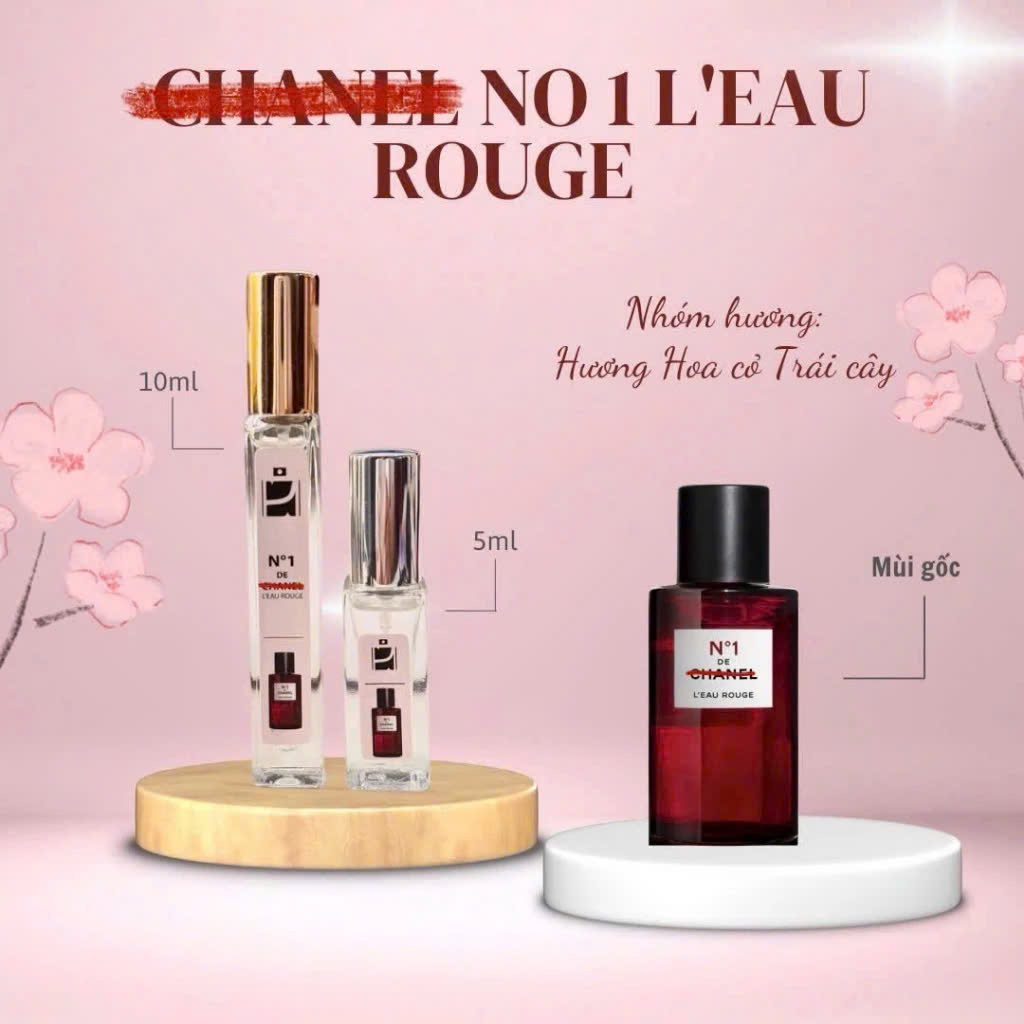 Tinh dầu nước hoa dạng xịt 5ml 10ml Ch.a.n.e.l No 1 L'eau Rouge (mùi nữ)