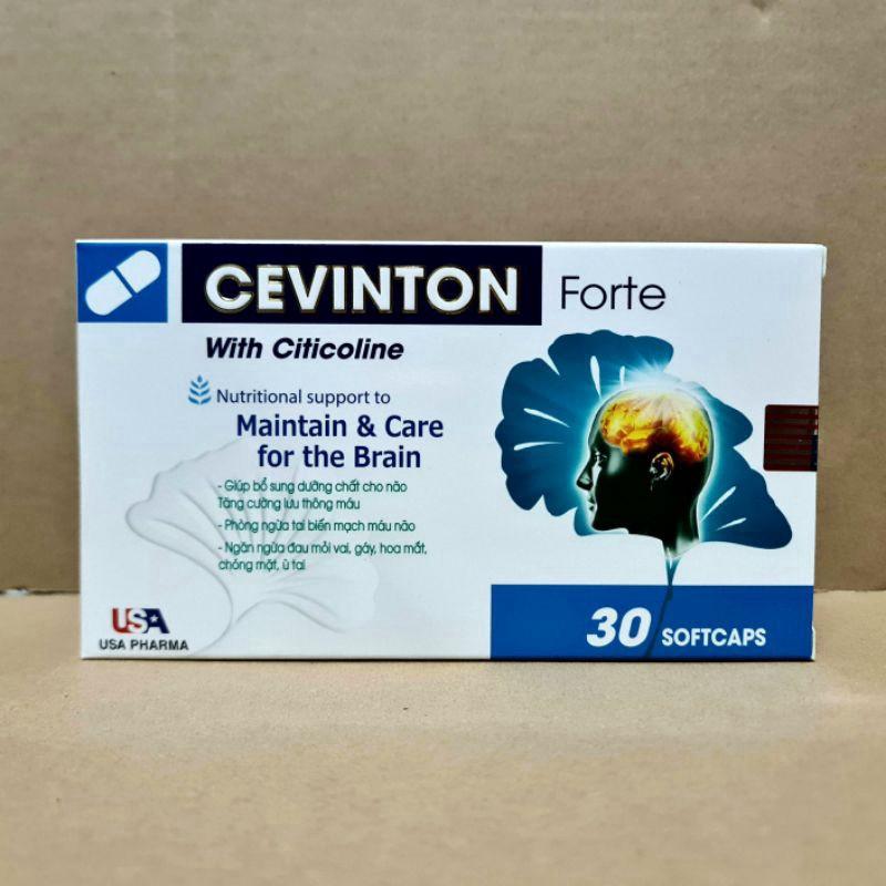 Viên uống CEVINTON Forte hoạt huyết dưỡng não, phòng ngừa tai biến, hoa mắt, chóng mặt - Hộp 30 viên