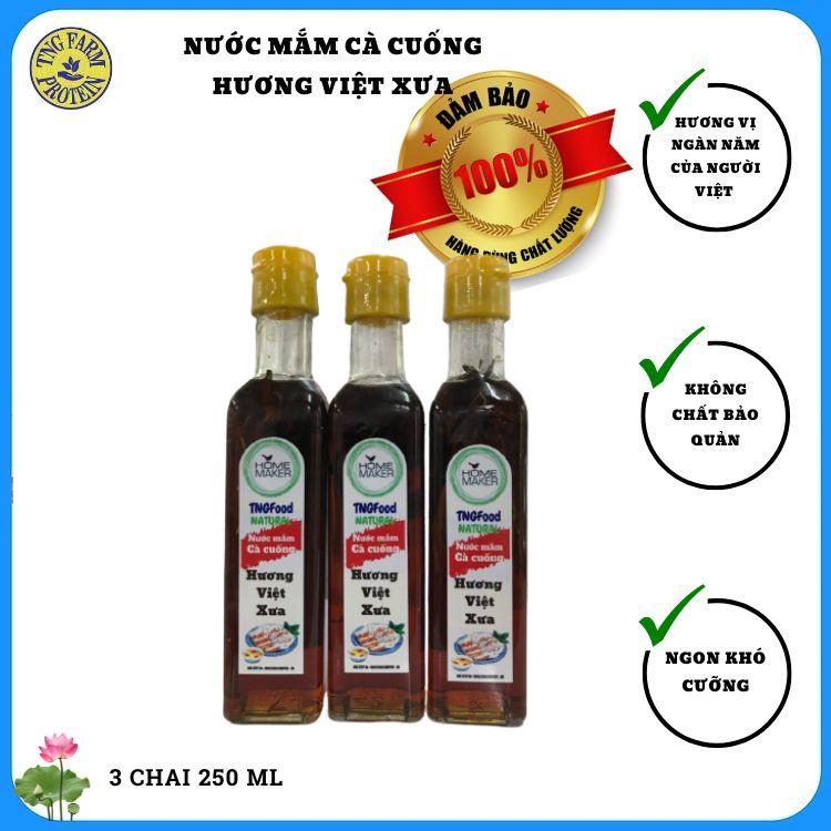 NƯỚC MẮM CÀ CUỐNG HƯƠNG VIỆT XƯA LOẠI THƯỢNG HẠNG THƠM NGON. SẢN PHẨM CHÍNH 4 CHAI 250 mL - SẢN PHẨM BÁN KÈM : TINH DẦU CÀ CUỐNG  Mã SP : NM4-250