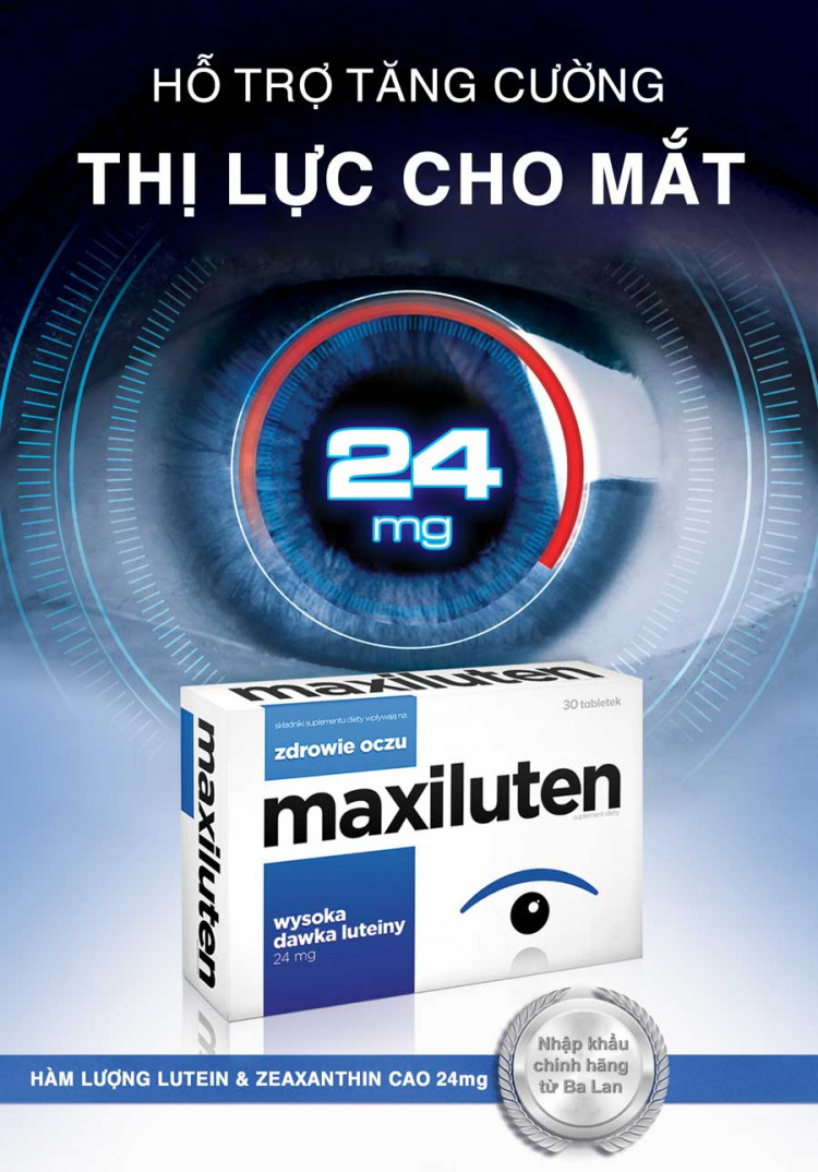 bộ sản phẩm 3 hộp viên uống bổ mắt nhập khẩu chính hãng maxiluten (30 viên) giúp tăng cường thị lực cho mắt, bảo vệ mắt sáng khỏe, làm chậm quá trình thoái hóa điểm vàng của mắt 2