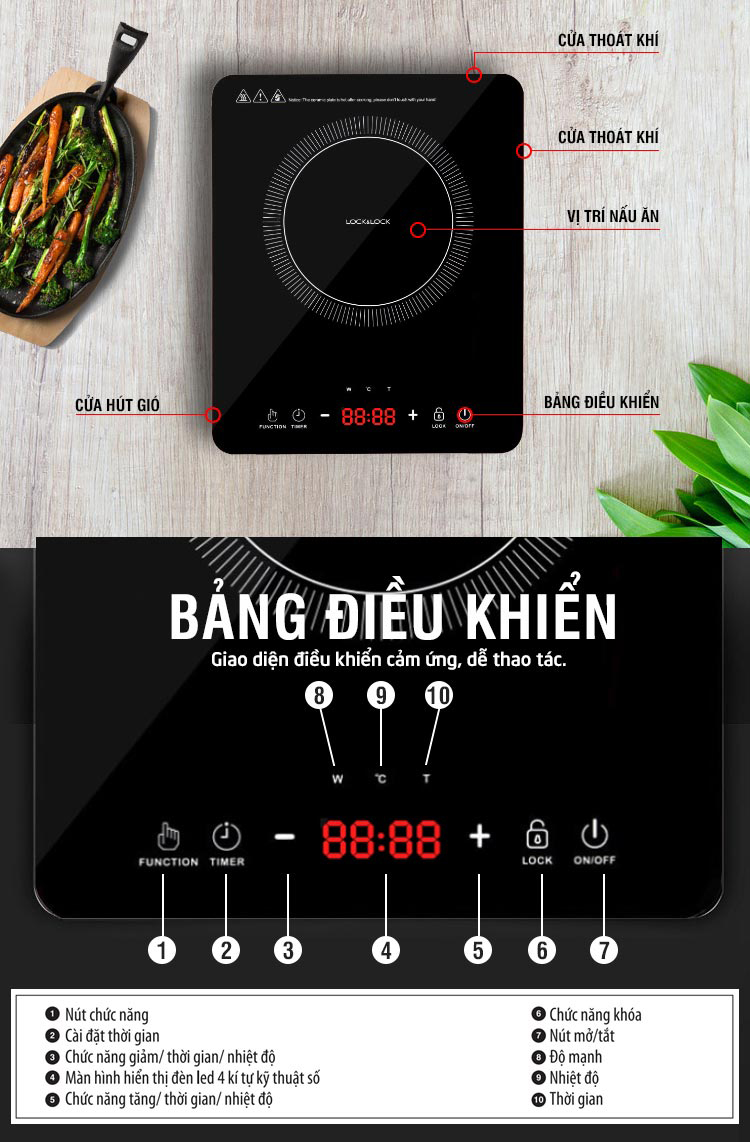 Bếp Từ Đơn Lock&Lock EJI411  - Hàng Chính Hãng