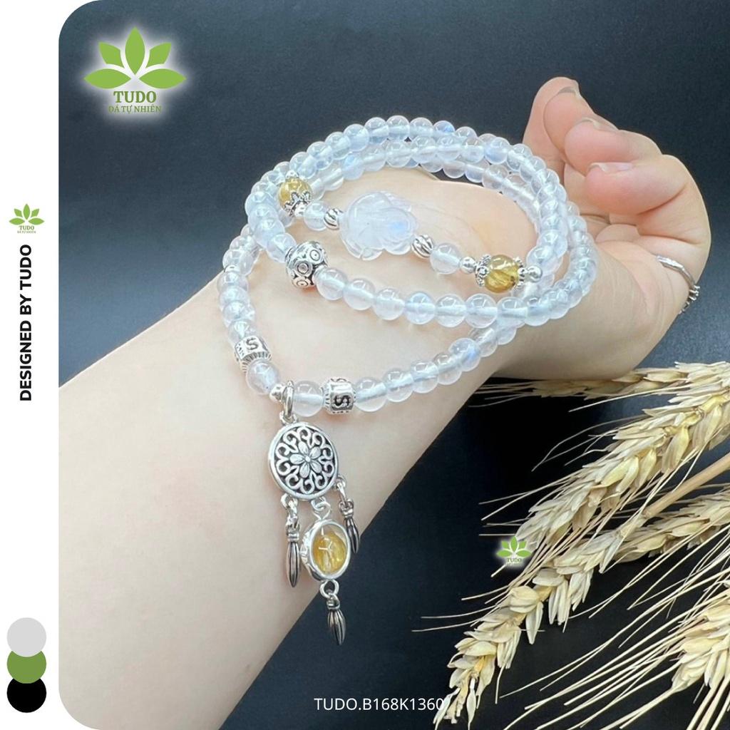 Vòng Tay Nữ Đẹp - Chuỗi Vòng Phong Thủy Mệnh Kim TUDO B168K1360 VCBMOON CDMOON Hồ Ly Mix Dreamcatcher