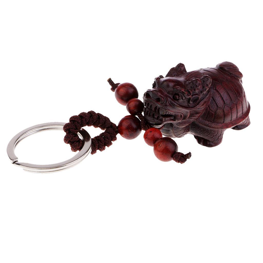 Animal Handmade Wood Keyring Charm Gift Car Purse Handbag Pendant Keychain