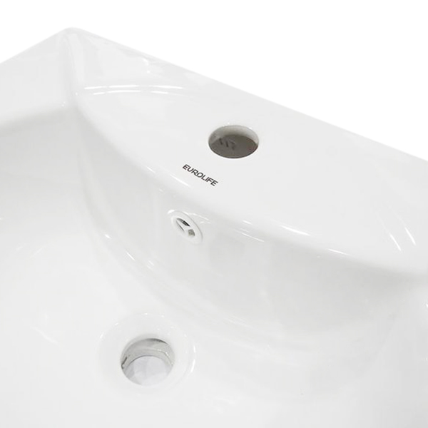 Chậu Lavabo sứ men Nano tuyết chân treo Eurolife EL-LVB01