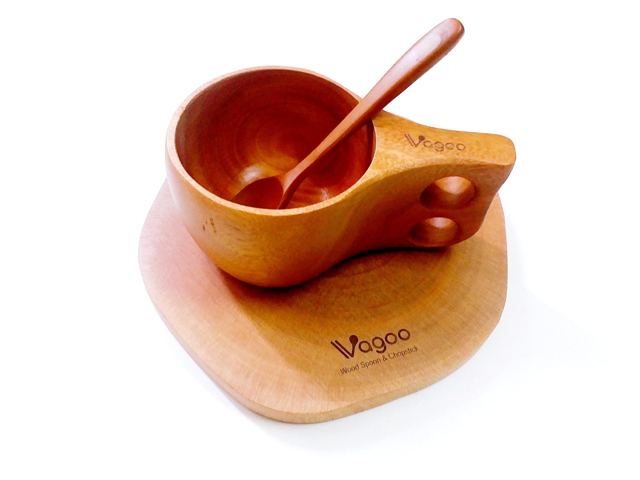 Tấm Lót Tròn Bằng Gỗ Xà Cừ Tự Nhiên - VAGOO - Làm Thủ Công Chống Thấm, Chống Ẩm Mốc, An Toàn Cho Sức Khoẻ