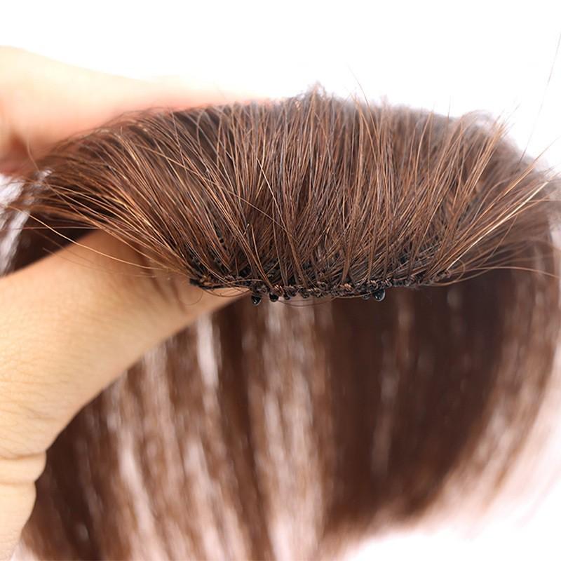 Mái ngố tóc thật 100%, tóc giả mái ngố M01T
