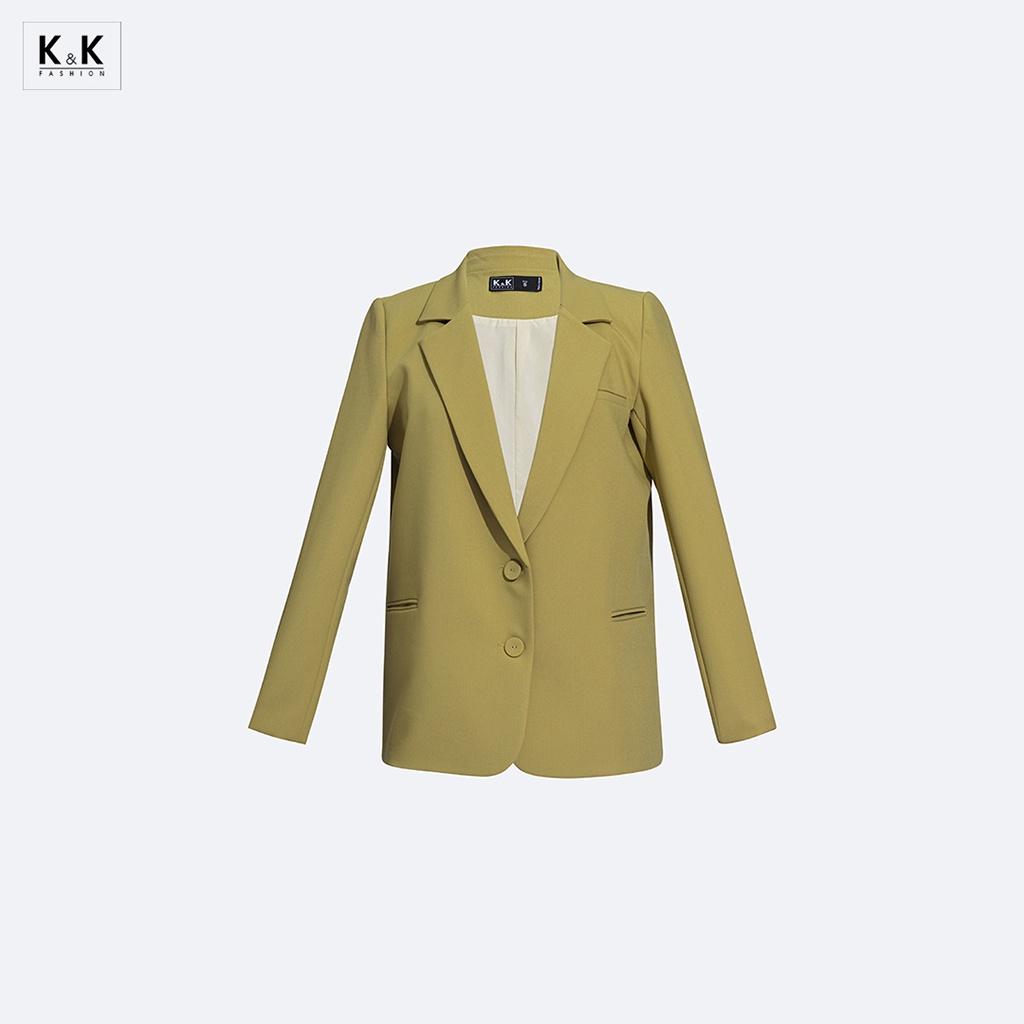 Áo blazer nữ hai túi trước K&amp;K Fashion AK11-18 Chất Liệu Teijin