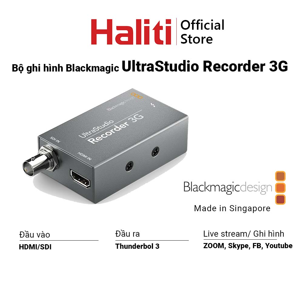 Bộ ghi video kết nối camera với máy tính Blackmagic UltraStudio Recorder 3G - Haliti Official Store