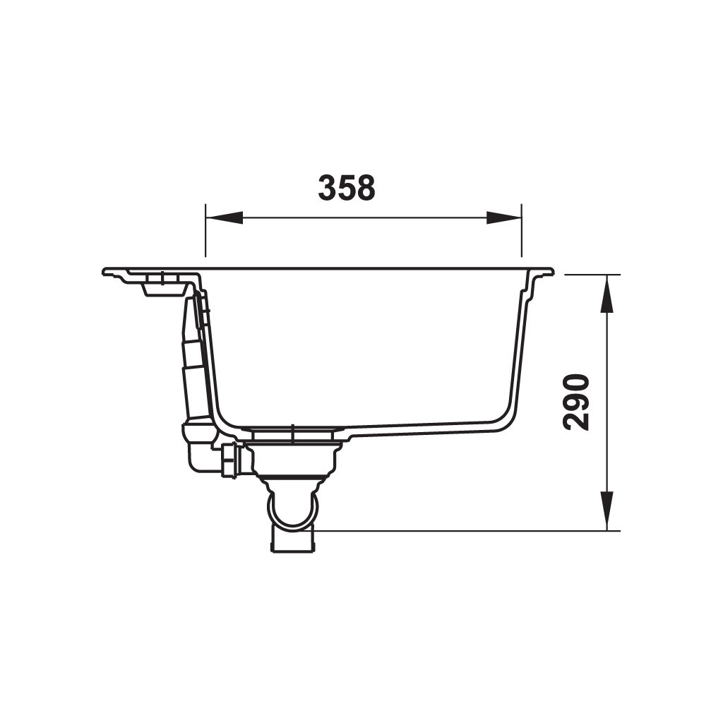 CHẬU ĐÁ HAFELE HS20-GEN1S60 MÀU XÁM/570.34.870 - HÀNG CHÍNH HÃNG