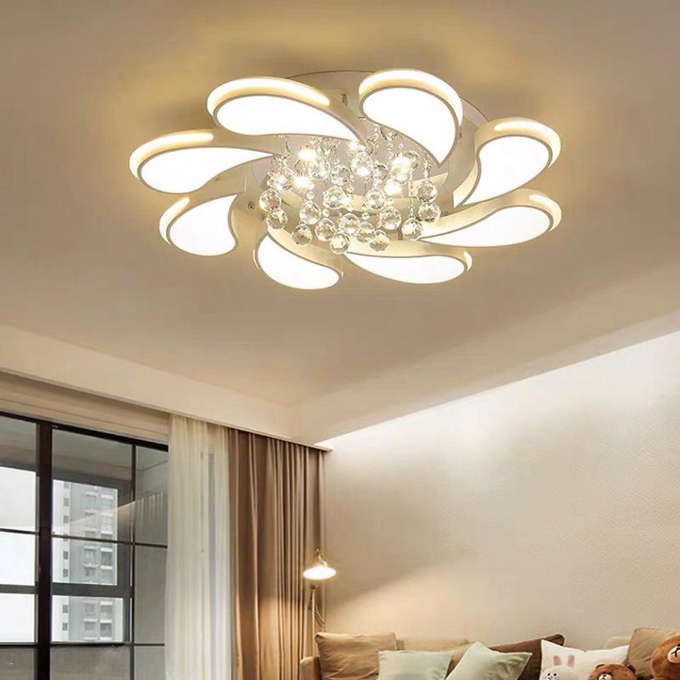 Đèn ốp trần tô điểm hoa lan Ca Sỹ Pha Lê có chỉ dẫn từ xa