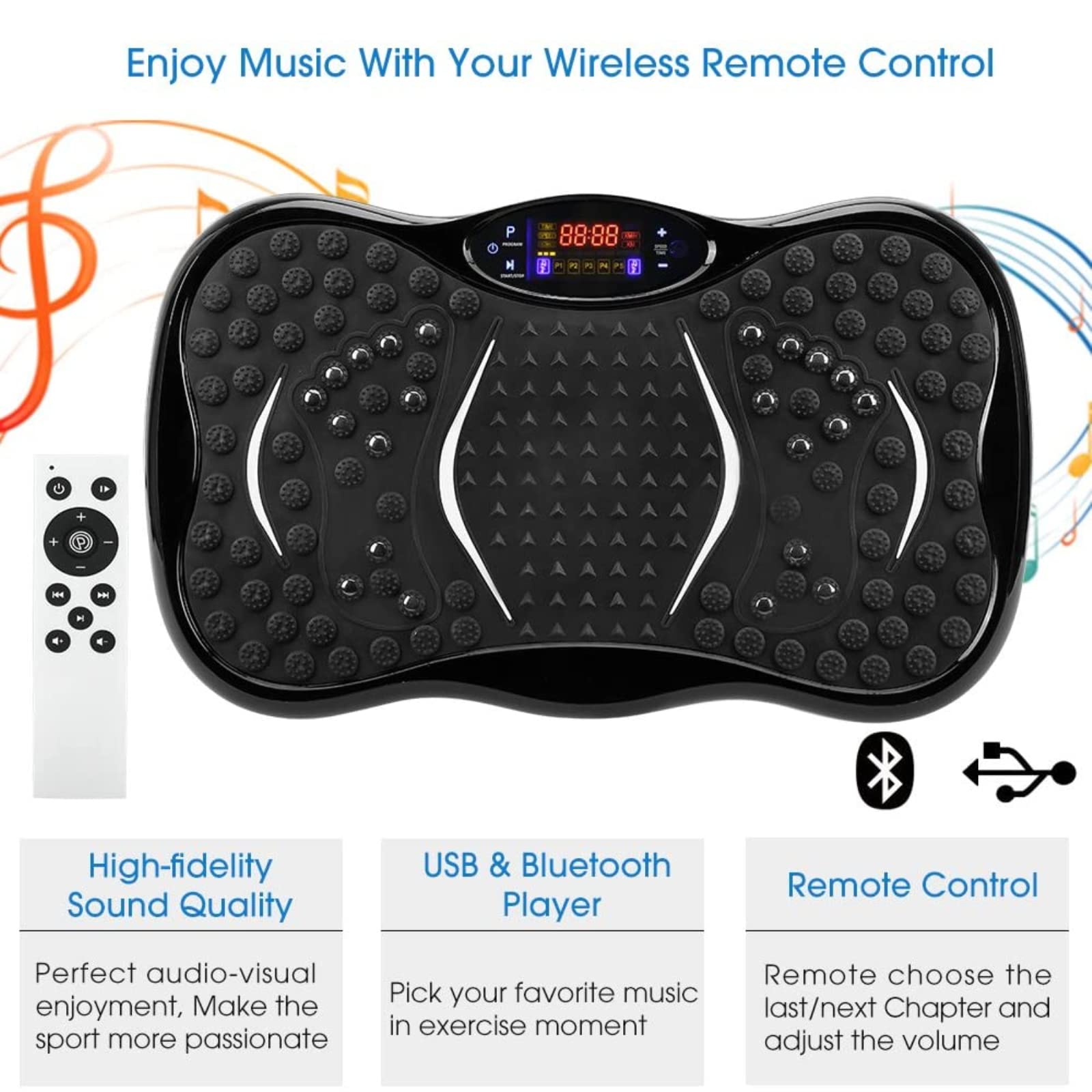 Máy Rung Lắc SlimBody P5 Bluetooth Remote điều khiển (phiên bản tiếng Anh)