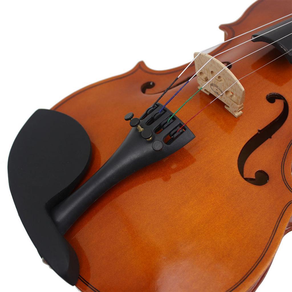 Natural Wood 3/4 Violin Fiddle Violin Bow Rosin Carring Bag Set for Gift