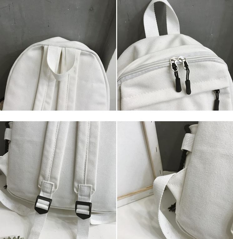 Balo đi học thời trang canvas Ulzzang Hàn Quốc đẹp rẻ phong cách unisex cho học sinh sinh viên kèm Dây Thừng