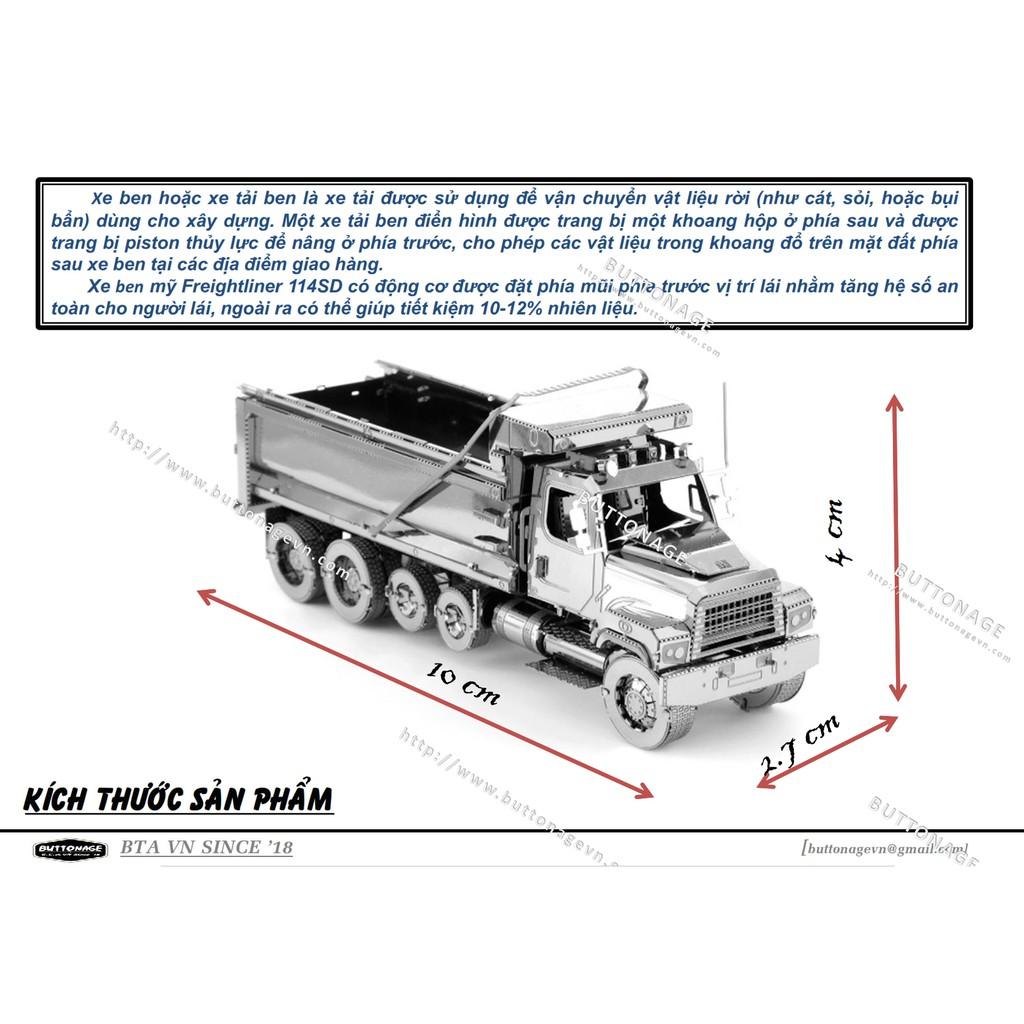 Mô Hình Lắp Ráp 3d Xe Ben Freightliner 114SD