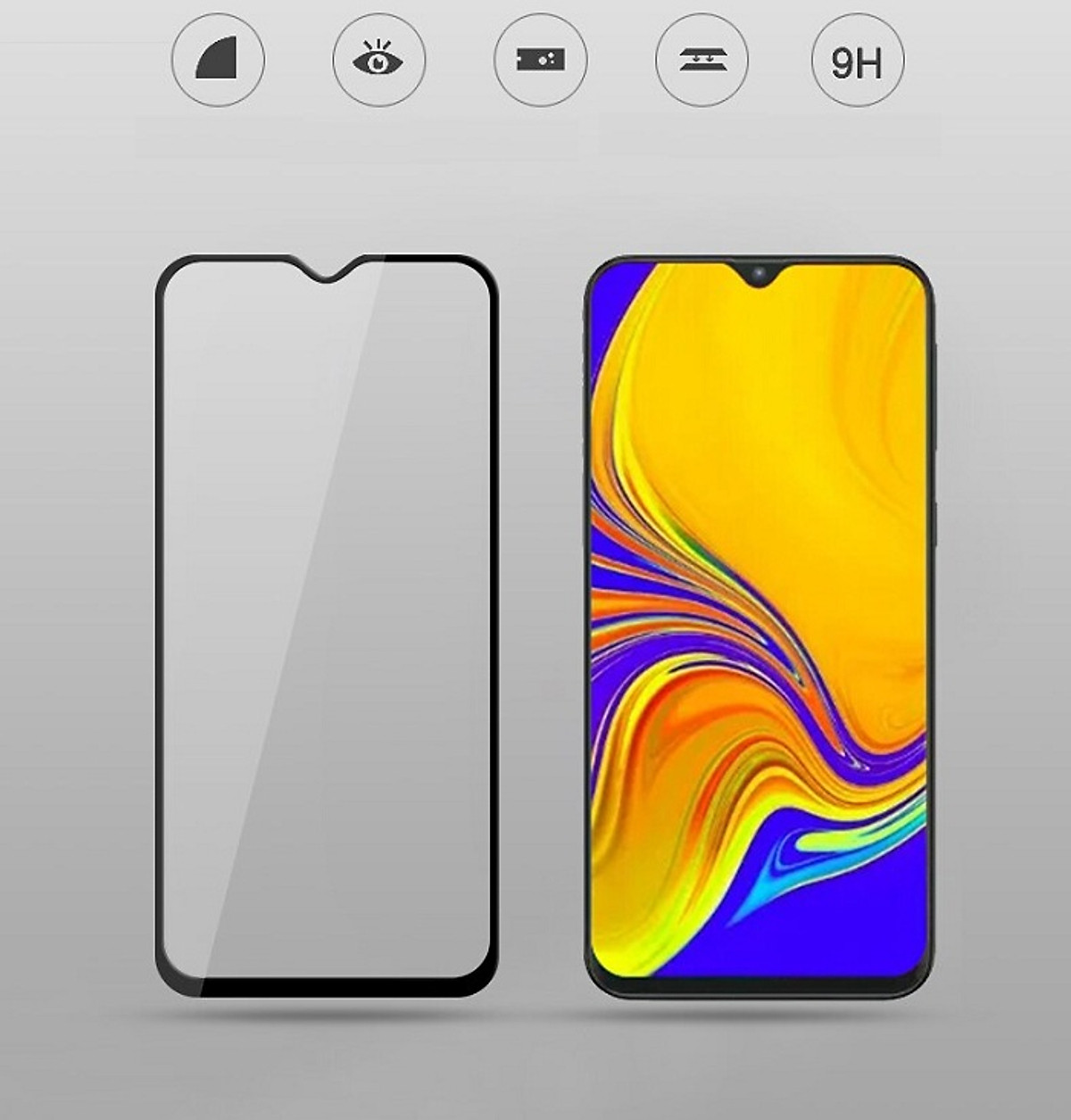 Tấm dán kính cường lực full màn dành cho SamSung Galaxy A13 tràn màn hình - Hàng nhập khẩu