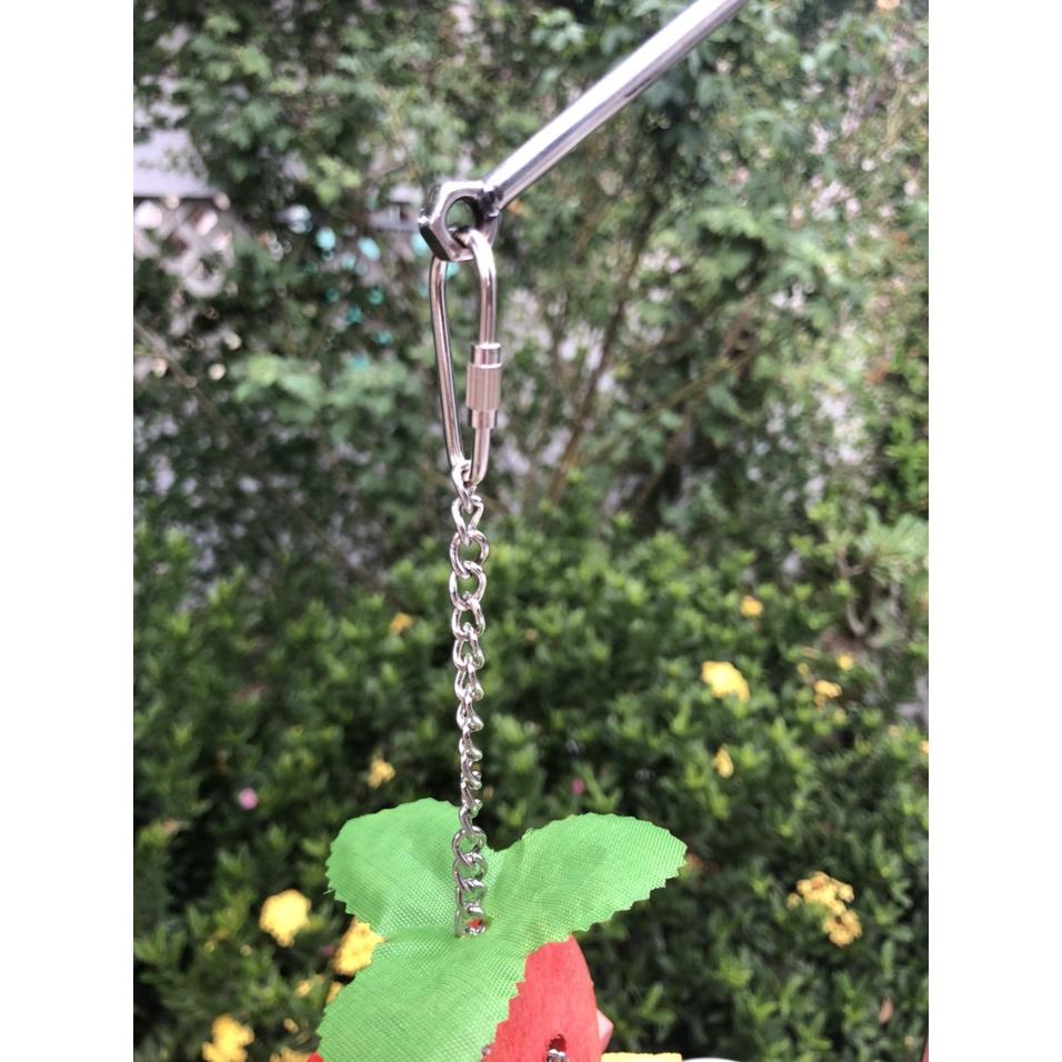 Chùm gỗ hình táo nhiều màu sắc đồ chơi dành cho vẹt : sun, xích, xám, amazon, macaw,….