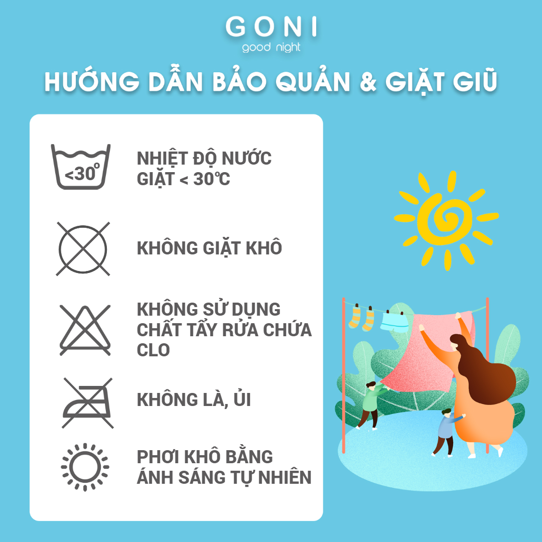 Topper Nệm Bông GONI Kiểu Nhật Phong Cách Tối Giản Êm Ái Gọn Nhẹ