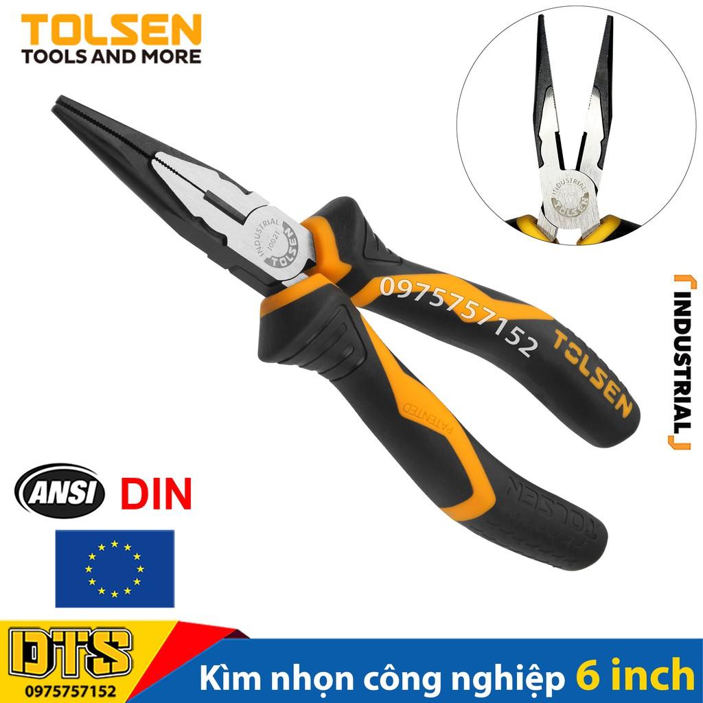 Kìm nhọn công nghiệp TOLSEN 6 inch/ 160mm, thép CR-V cao cấp mạ Niken chống gỉ – Tiêu chuẩn xuất khẩu Châu Âu