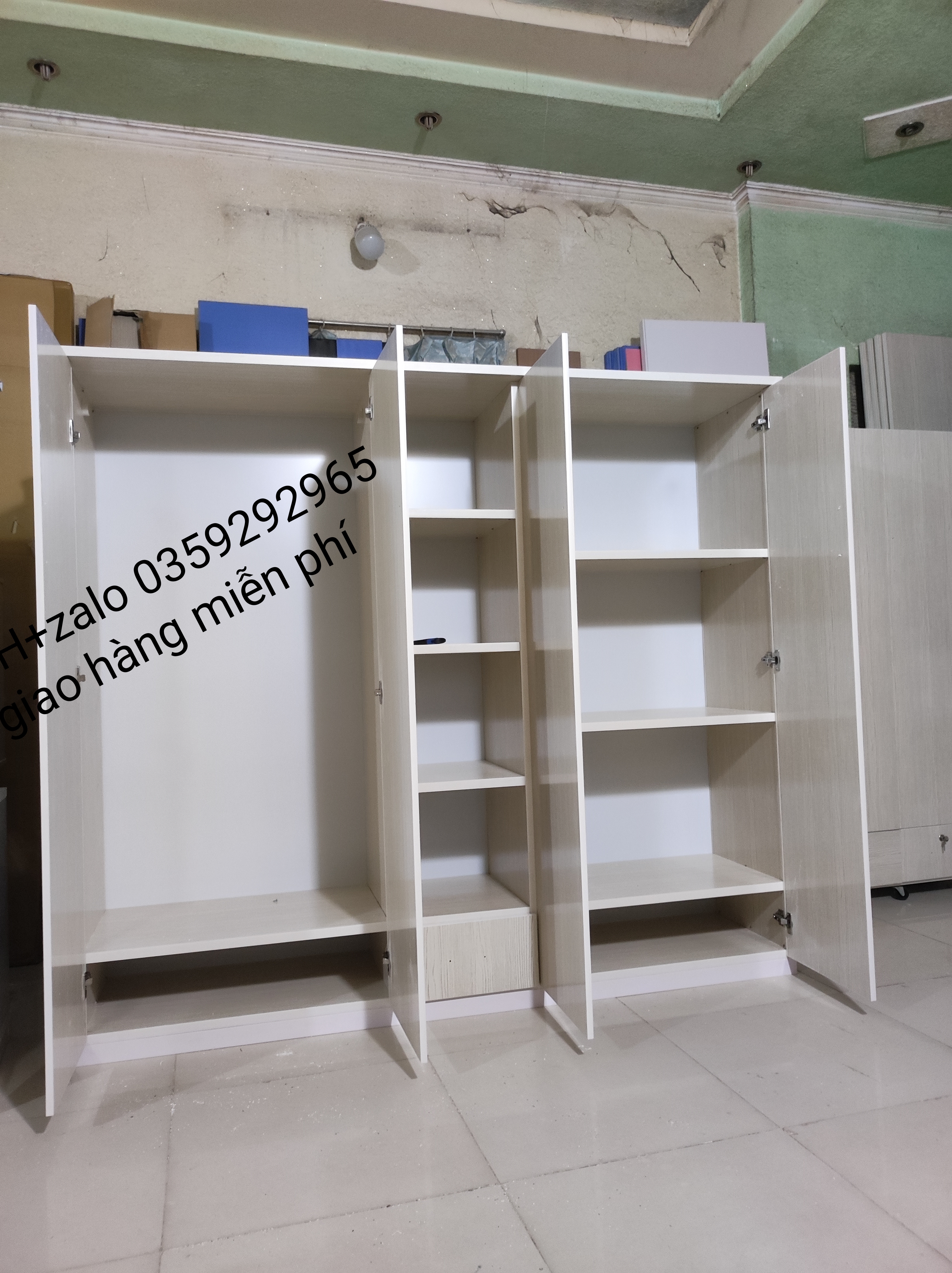 Tủ nhựa đài Loan 4 cánh 1 kệ