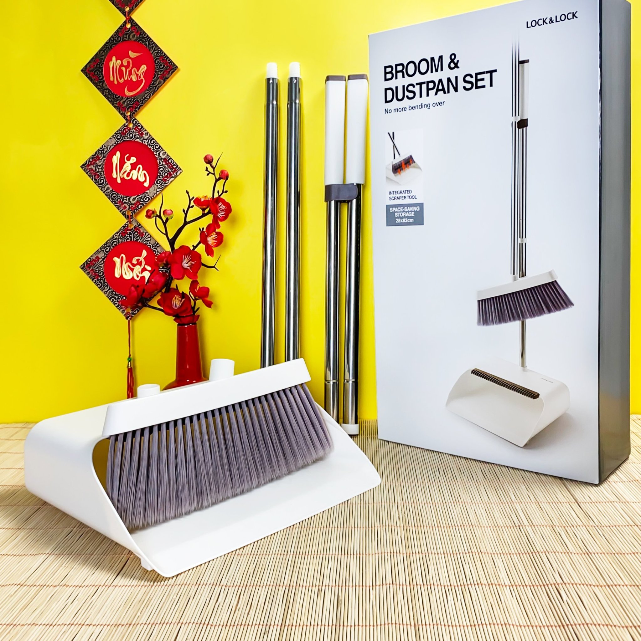 Bộ Chổi Quét Nhà Lock&Amp;Lock Gồm Cây Chổi Và Dụng Cụ Hốt Etm465