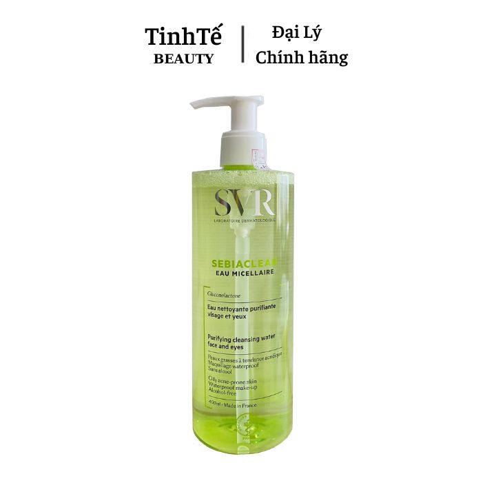 Nước tẩy trang làm sạch và dịu nhẹ cho da nhạy cảmdễ bị mụn SVR Sebiaclear Eau Micellaire 400ml