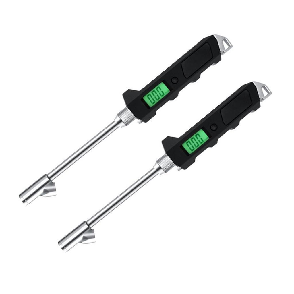 2x 0-16 Bar  Digital Tire Pressure Gauge Stainless Steel for Trucks