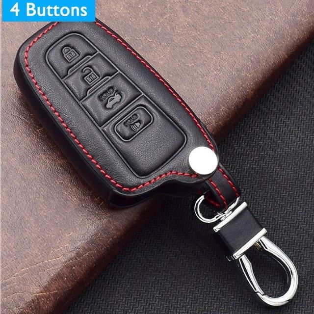 Bao da chìa khóa xe hơi dành cho Toyota kèm móc khóa xe