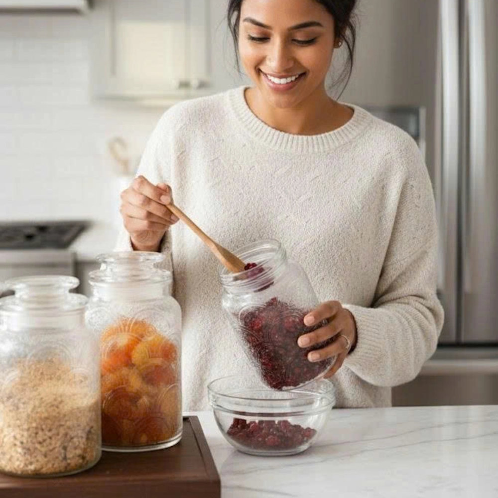 Bộ 3 Hũ Thủy Tinh Đựng Thực Phẩm Lê Bên Làng LBL1210, Nắp Kín, Hoa Văn, Dung Tích 1L, 1.3L, 1.5L