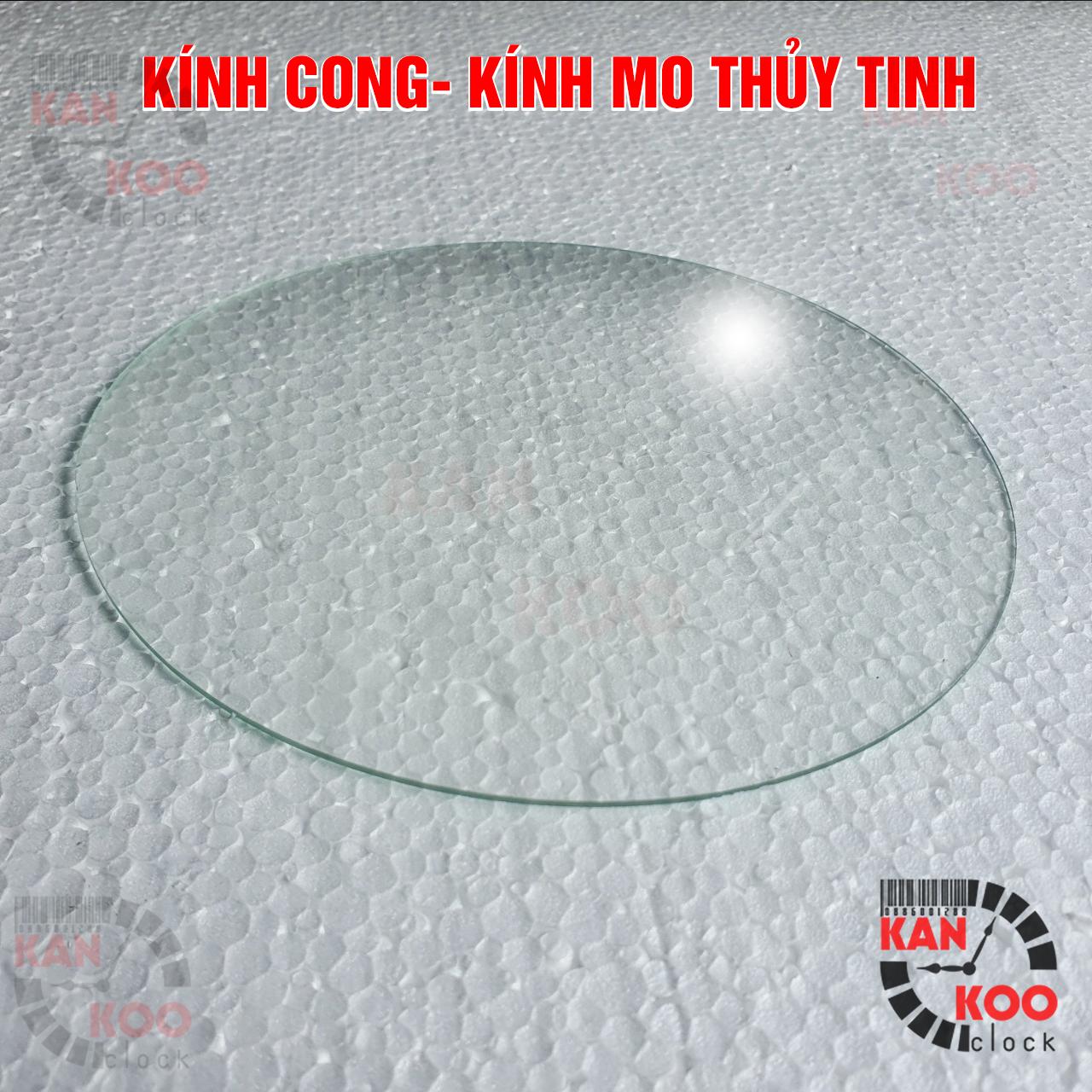 Mặt kính cong- kính thủy tinh mo tròn nhiều cỡ từ 10cm đến 39cm dùng cho đồng hồ treo tường, đồng hồ cổ, đồng hồ cơ các loại