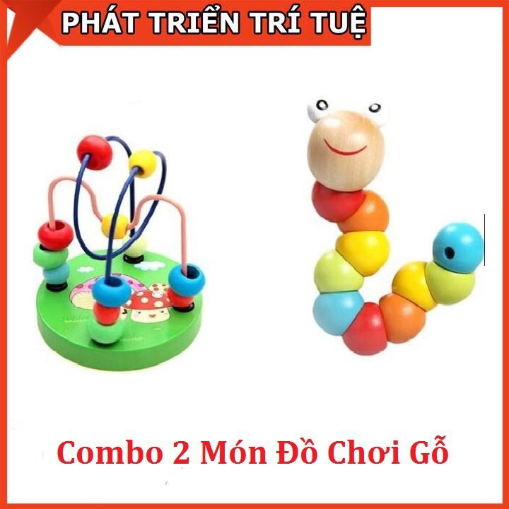 Bộ 2 Món Đồ Chơi Gỗ Thông Minh An Toàn Cho Bé