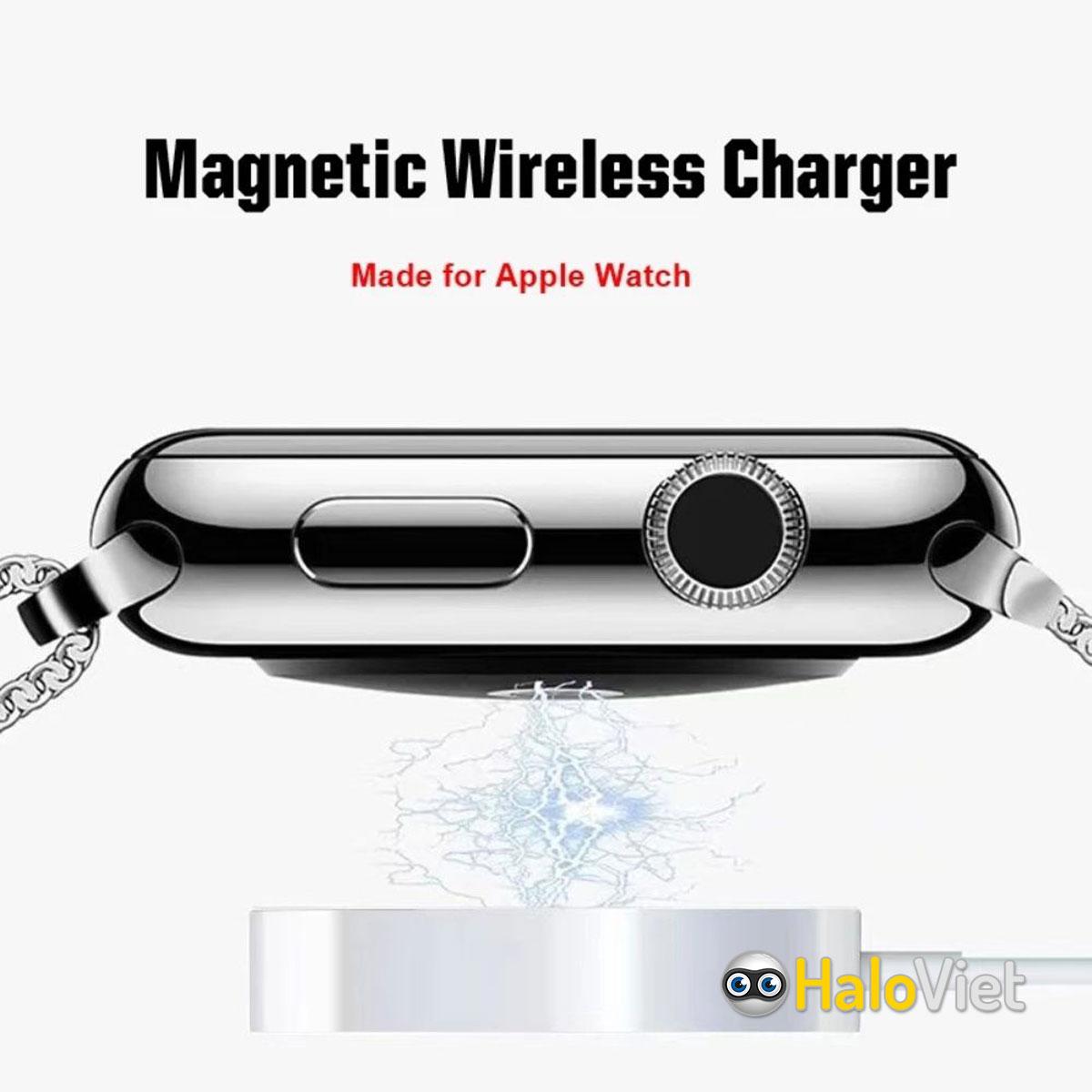 Cáp sạc không dây cho đồng hồ Apple Watch Magnetic cao cấp series 9 8 7 6 5 4 3 2 1, SE, Ultra, SE / Ultra 2 dài 1m