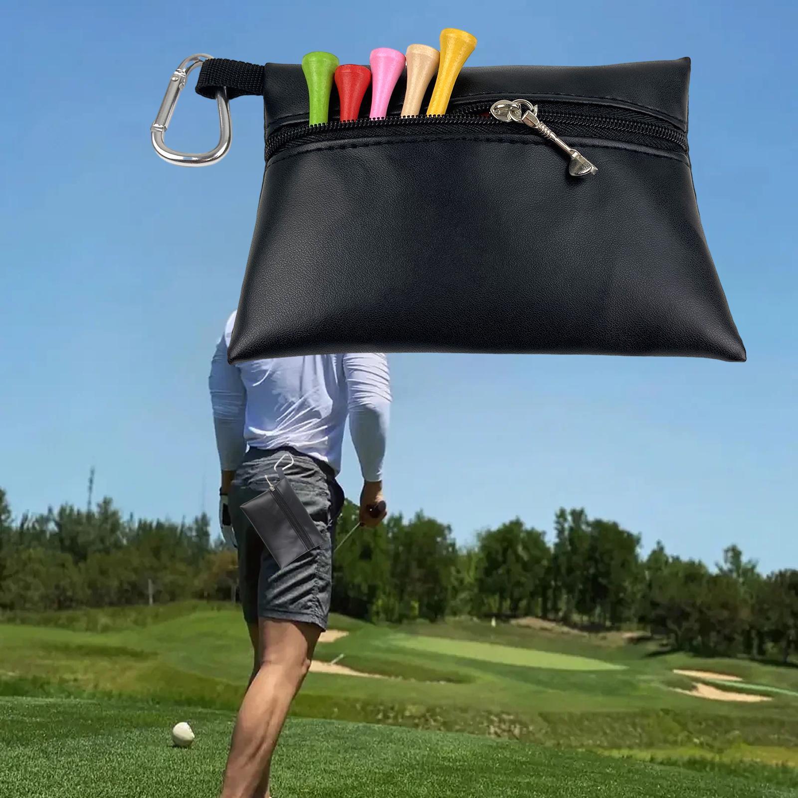 Golf Ball Waist Bag Golf Tee Pouch Golf Tool Bag Purse Training Aid for Golfer Gift Golf Tee Carrying Bag Case