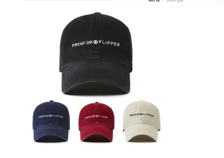 PREMI3R Mũ LƯỠI TRAI Nón Premier@Flipper Mũ lưỡi trai phong cách hàn quốc nón thương hiệu chính hãng