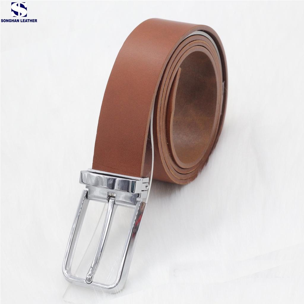 Dây Thắt Lưng Da Bò Nguyên Tấm, DâyNịt Nam Da Bò Khóa Kim Cao Cấp Songhan Leather MB02, Bảo Hành 12 Tháng