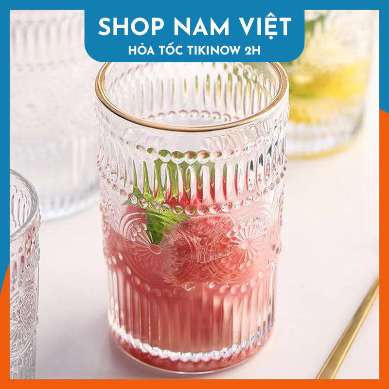 SET 6 LY THUỶ TINH CAO CẤP VÂN NỔI SANG TRỌNG