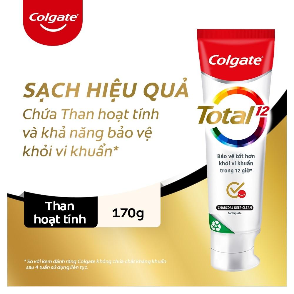 Kem Đánh Răng Colgate Total Charcoal 170g