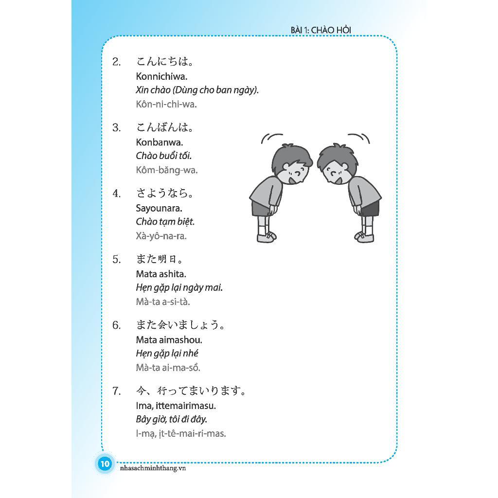 Sách - 10 Phút Tự Học Tiếng Nhật Mỗi Ngày - Minh Thắng