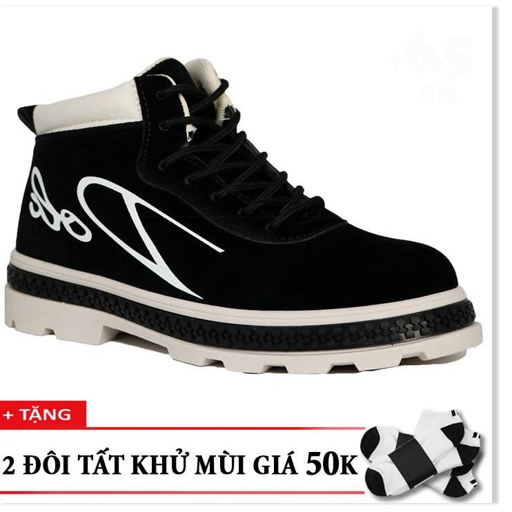 Giày Sneaker Nam Cổ Cao DOLE T3401DE + Tặng 2 Đôi Tất Khử Mùi