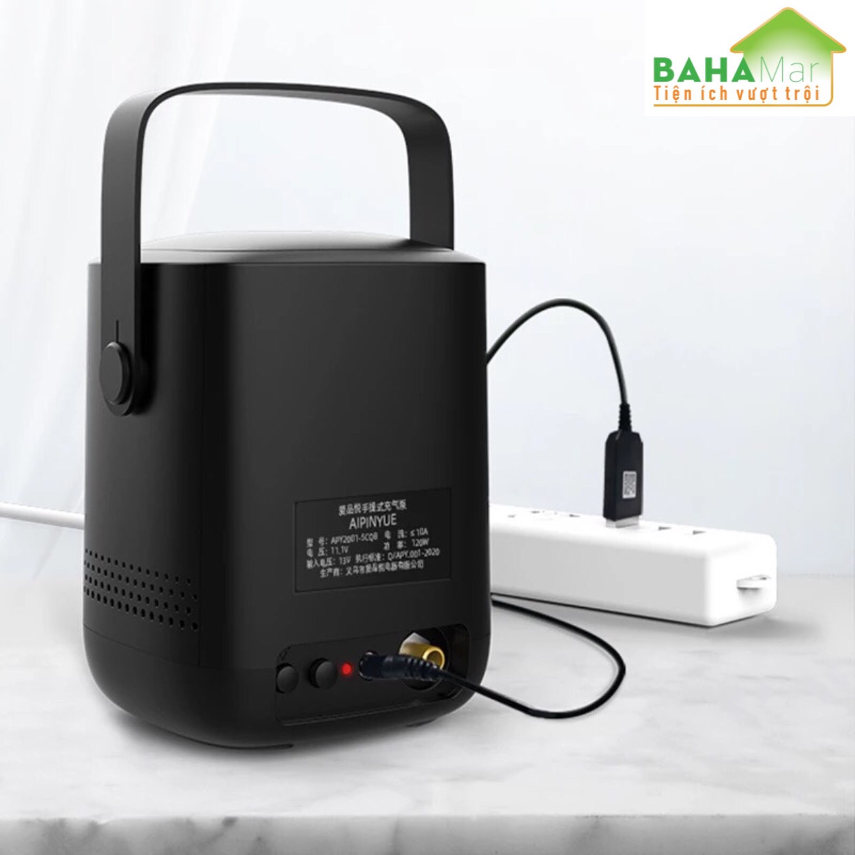 BƠM LỐP Ô TÔ DI ĐỘNG CÓ MÀN HÌNH HIỂN THỊ KỸ THUẬT SỐ - VỪA LÀ ĐÈN LED CHIẾU SÁNG "BAHAMAR"