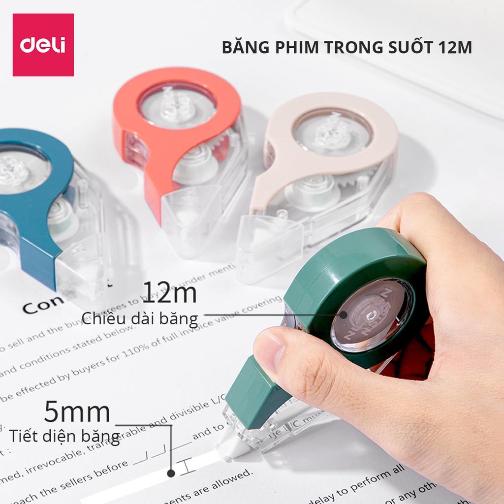 Bút Xóa Kéo Băng Xoá Cao Cấp Xoá Dài 12 M Deli - Băng Kéo Dạng Film Cao Cấp Phù Hợp Học Sinh Sinh Viên Văn Phòng - NS157