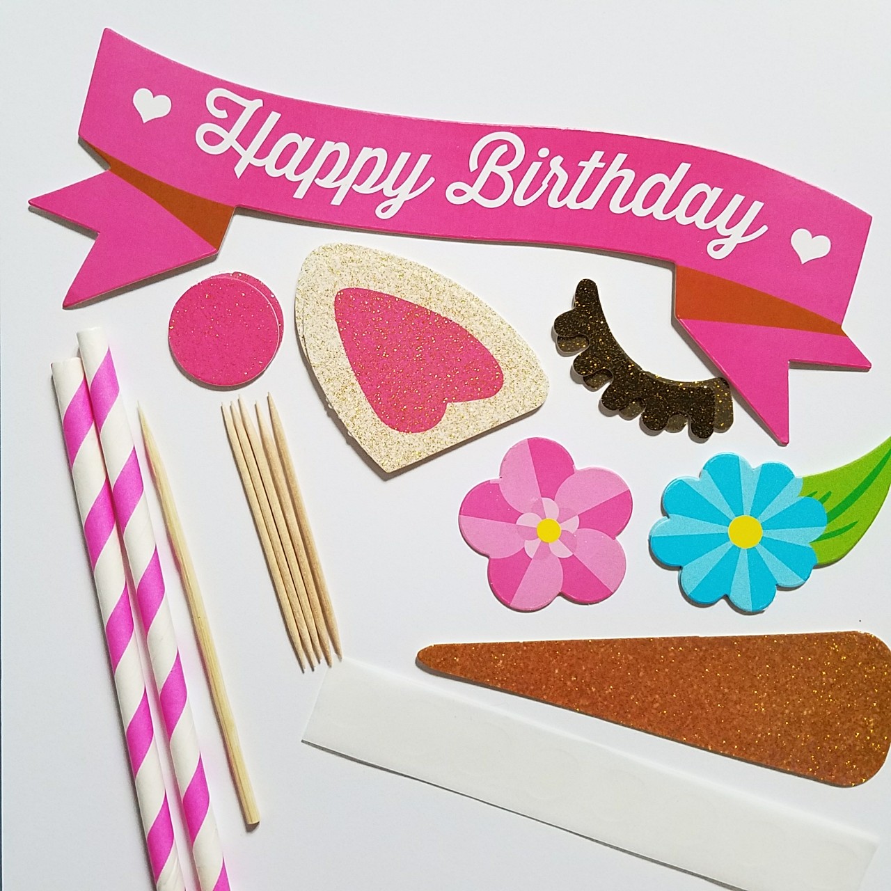 Bộ trang trí bánh kem Happy Birthday chủ đề Unicron