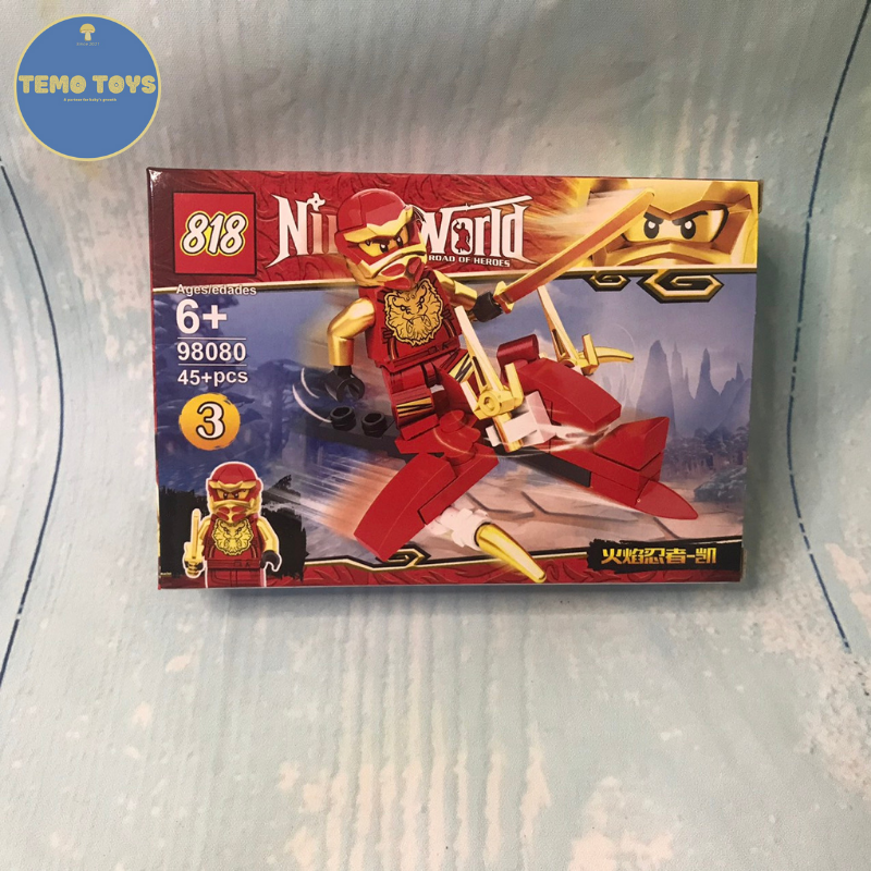 bộ ghép hình lego giá rẻ chima  ninjago cho bé trai 42 chi tiết tăng khả năng sáng tạo Temo Toys