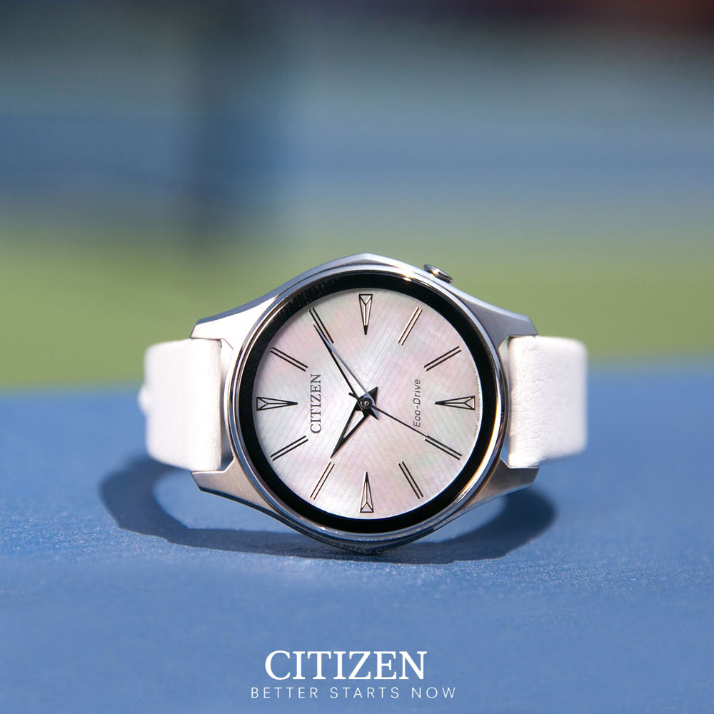 Đồng Hồ Nữ Citizen Dây Da EM0597-12D - Mặt Xà Cừ