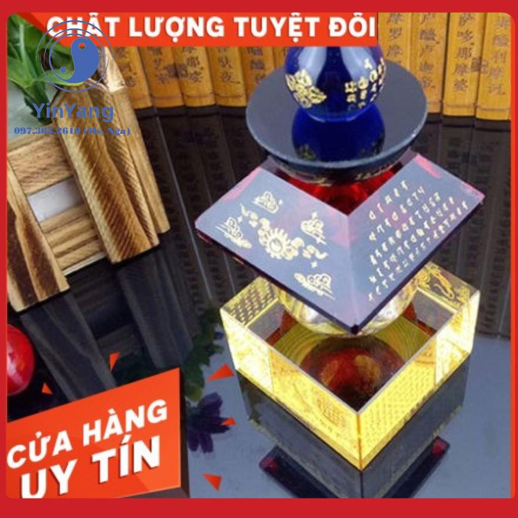 Tháp Xá Lợi Pha Lê Có Đèn Khắc Thần Chú