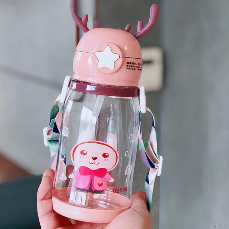 Bình Nước Sừng Hươu 600ml Có Dây Đeo - SẢN PHẨM TREND