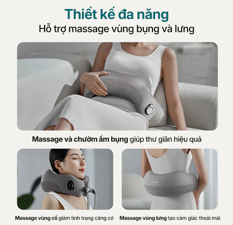 Máy Massage Cổ Philips PPM3308 - 5 Chế Độ Massage - Chườm Ấm Kép - Hàng chính hãng