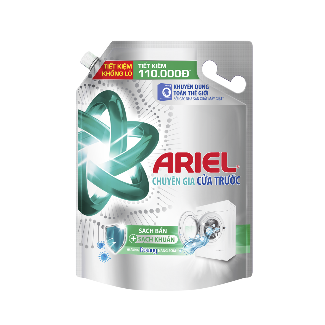 Combo 2 Nước Giặt ARIEL Cửa Trước Túi 3.9Kg/3.7Kg x2