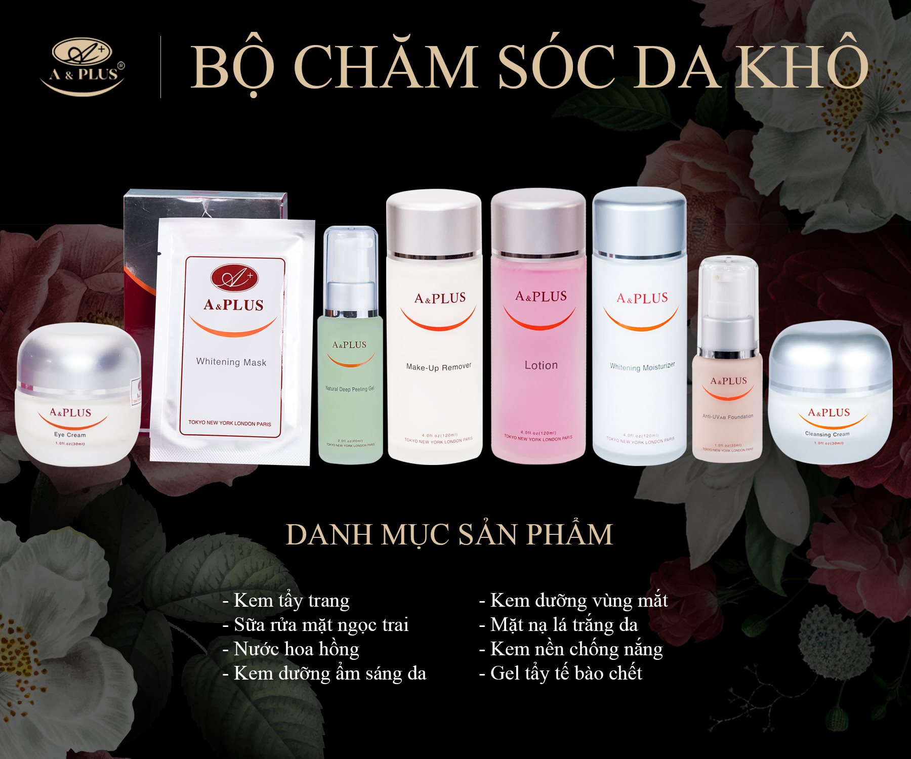 Bộ Chăm Sóc Da Khô A&Plus